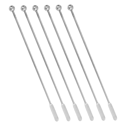 KITANDOVE De Metal 6piezas Agitadores De Bebidas De Inoxidable Reutilizables Para Cócteles y Batidos