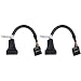 Duttek (2-Pack) 6 inch 19 Pin USB 3.0 Female to 9 Pin USB2.0 Male Motherboard Cable Adapter Converter(Black)