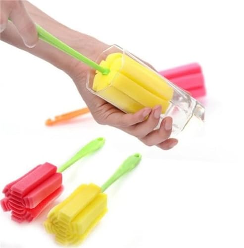 Goupillon bouteille brosse éponge à long manche pour outil ménager