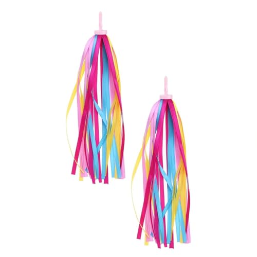 JJiaoLinin Serpentinas de Manillar de Bicicleta,2 Pack Serpentinas para de Scooter Niños Bicicleta Manillar Cintas Bicicleta Manillar Serpentinas Borlas de Patinete Borlas de Patinete para niños