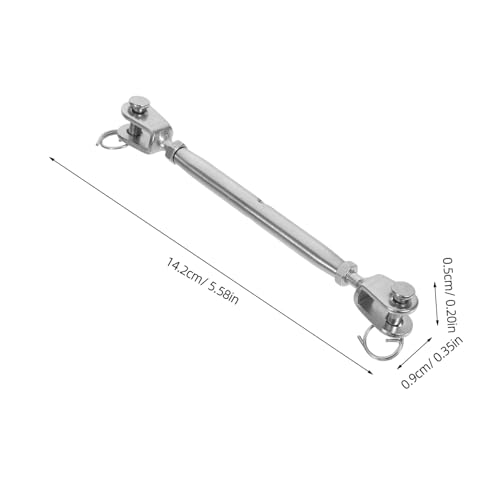 Cabilock 2Pcs Closed Body Turnbuckle Stainless Steel Jaw and Jaw Turnbuckles for Wire Rope Tensioning for Professional Use and Regulating Elastic Effect miniatura 2