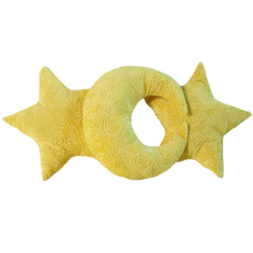 Snuggle Stuffs Crescent Moon Minky Plush Yellow Throw Pillow #TOP5