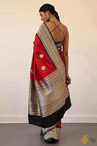 Image of Flosive Women's Present Banarasi Soft Lichi Silk Saree Divya Beautiful Jacquard Rich Pallu Design Work Zari Woven Kanjivaram Silk Style Saree With Soft Lichi Silk Blouse Piece