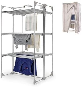 Dry:Soon Deluxe 3-Tier Heated Airer & Cover Pack (Under 6p / Hour!)