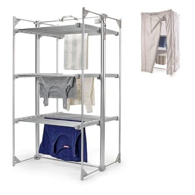 drysoon Deluxe 3-Tier Heated Clothes Airer & Cover Pack