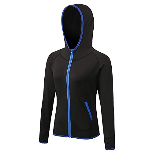 eryue Women Hooded Sport Coat Long Sleeve Zip r Po et Stretchy Qui Dry Yoga Jogging Fitn Gym Training Sportswear-picture-51