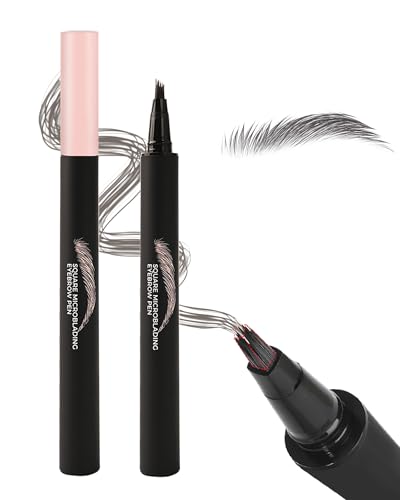 Eyebrow Powder Kit Waterproof,2 Couleurs Eyebrow Powder Palette,à Sourcils Longue Tenue Sourcil Maquillage Poudre Palette a Sourcils,Résultat Naturel Facile à colorer, Avec Pinceau,Rasoir-03