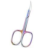 Ciseaux à cuticules extra fins pour manucure et pédicure, lame incurvée, pointe pointue précise, kit de toilettage pour nail art, rainblw