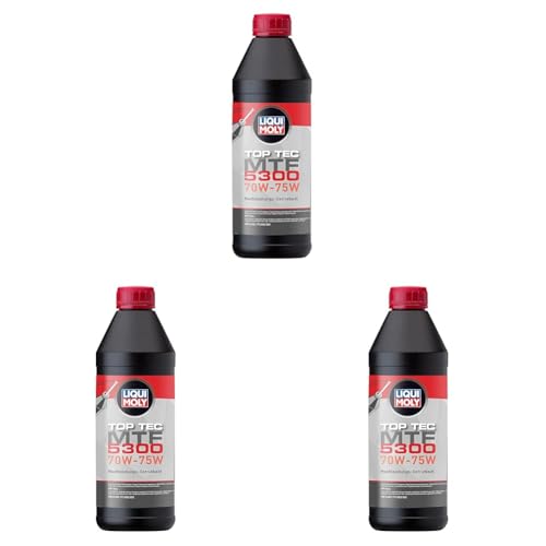 LIQUI MOLY Top Tec MTF 5300 70W-75W | 1 L | Getriebeöl | Hydrauliköl | Art.-Nr.: 21359, farblos (Packung mit 3)
