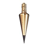 Starrett Solid Brass Corrosion - Resistant Plumb Bob with 10 Feet Nylon Cord and Replaceable, Hardened Steels for Reliable Accuracy - 8oz. Weight - PBB-8