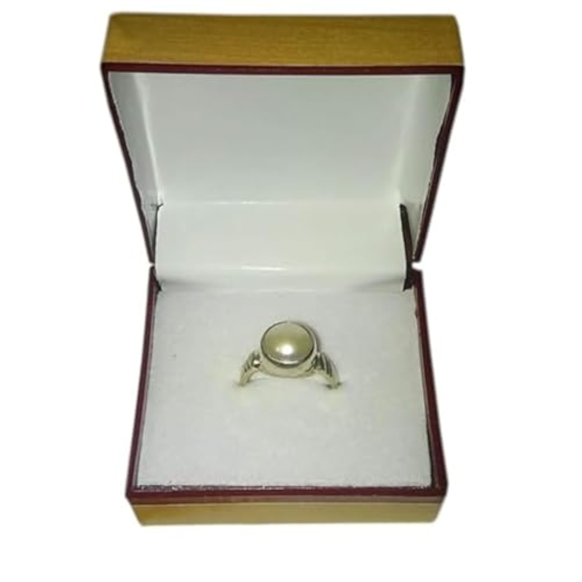 Pearl Stone Adjustable Ring, Unisex Elegant Design