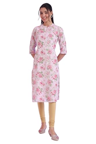 Kurta femme rose pastel Aurelia : finis les vêtements serrés avec cette coupe droite en L