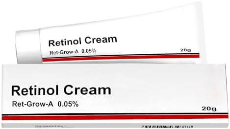 Generic Retinol Cream 0.05 Vitamin A Fine Lines, Sun Spots, Anti-Aging (20 Gram / 0.7 Oz), 1 Count (Pack of 1)