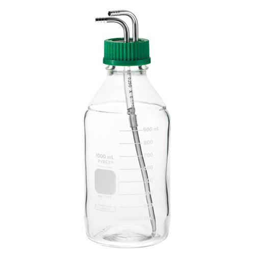Chemglass CLS-1420-5L Series CLS-1420 Media Bottle with Siphon Assembly, Complete, 5000 mL