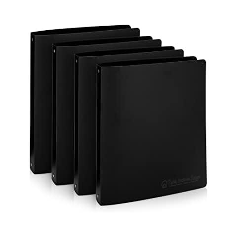 Premium Economy 3 Ring Binder, 1 Inch Pull-Open Round Rings Cover