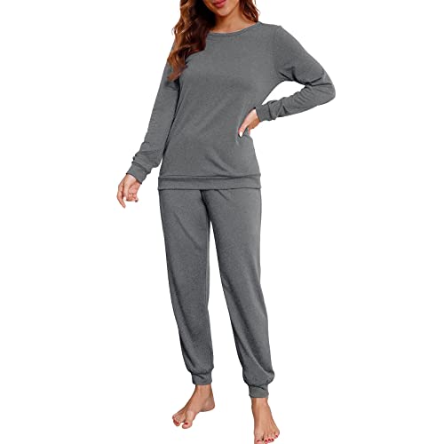 Traje de dormir para mujer contra el frío de invierno con cintura elástica suave