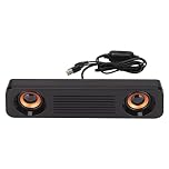 Portable Soundbar Speaker, Wired Speaker HiFi Stereo Subwoofer USB Powered Computer Speaker 3.5mm Plug for TV Computer