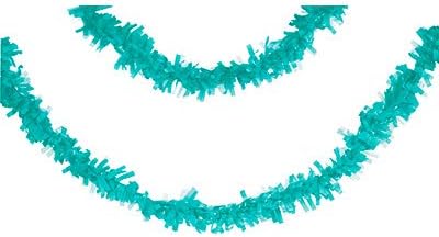 Creative Converting Club Pack Party Decorations Teal Lagoon Tissue Fringe Garland 25ft, Box 12 Garlands