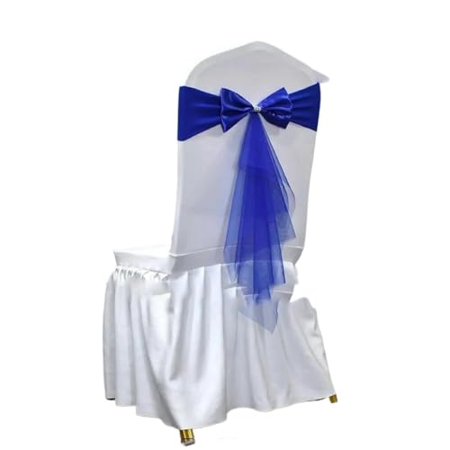 Rubans et noeuds pour chaises en gaze pour créer une ambiance de mariage unique