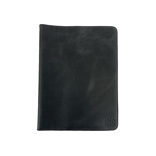 Image of Hide & Drink, Journal Cover Compatible with Moleskine XL (7.5 x 9.75 in) with Strap, Refillable Case, Personal Planner, Full Grain Leather, Handmade Office & Work Essentials, Charcoal Black