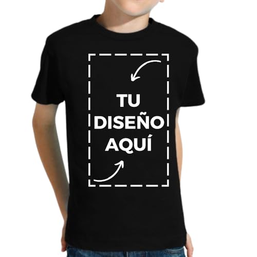 latostadora Camiseta Niño Personalizada Manga Corta - Camisetas Personalizadas Niños - Camisetas para Personalizar Niña - Camiseta Personalizable por Delante y Detras - Regalos Personalizados
