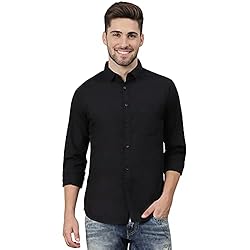 Dennis Lingo Men’s Solid Slim Fit Casual Shirt