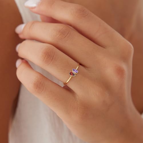 Mom Christmas Gifts from Daughter September Birthstone Rings for Women Gold Sapphire Rings Non Tarnish Trendy Stuff Birthday Gifts for Her Anniversary Retirement Jewelry for Best Friend Sister2