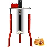 Upgraded 4/12 Frame Electric Honey Extractor – 2nd Gen 304 Stainless Steel Spinner with...