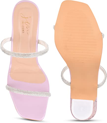 Image of JM LOOKS Women Slim Solid Comfortable Sole Kitten Heel Sandals For Womens & Girls IRF-108-X