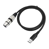 SZLliyxs 10FT USB A Male to XLR Female Microphone Cable, USB to XLR, 6 Feet, for Microphones, Recording, Karaoke, Home Audio, Compatible with Laptop