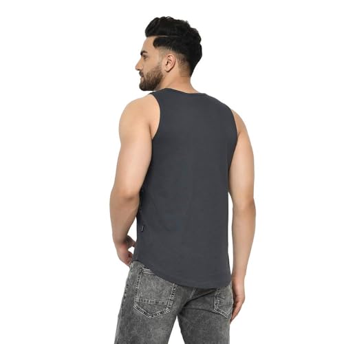 Image of Rigo Stylish Cotton Printed Vest for Men | Round Neck,Regular Fit, Sleeveless T-Shirt Vest for Men | Casual Innerwear Sando for Men & Boys - Perfect for Workouts Gym, Vacations, and Beaches