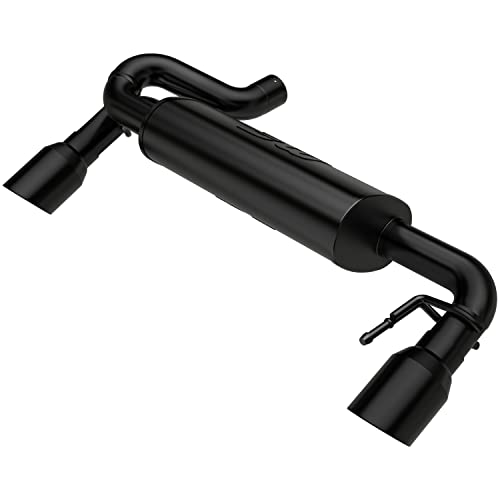 MagnaFlow Axle-Back Performance Exhaust System Overland Series Kit 19558 - Designed for the 2021-2022 Ford Bronco - Stainless Steel 2.5in Main Piping, Dual Split Rear Exit, Black Coated 4in Tip