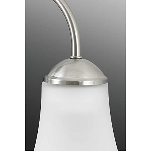 Image of Progress Lighting Classic Collection 5-Light Etched Glass Traditional Chandelier Light Brushed Nickel