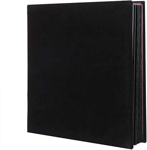 Minlna Photo Album Scrapbook con película Protectora Guarde imágenes permanentemente, Libro de Recuerdos, Tiene 40 páginas, 11"× 11" para 120 Fotos, la Mejor opción de Regalo (Negro)