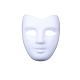 ☛Größe: Frei Meimask DIY 5 stücke Weißes Papier Maske Zellstoff Blank Handgemalte Maske Persönlichkeit Kreative Freie Design Maske (V Gesicht)