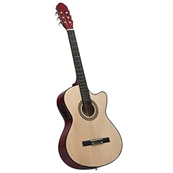 Guitare Acoustique, Guitare Western Cutaway Couleur Bois Clair pour Amateurs - Les Beatles, Paul McCartney, John Lennon, RIngo Starr, George Harrison