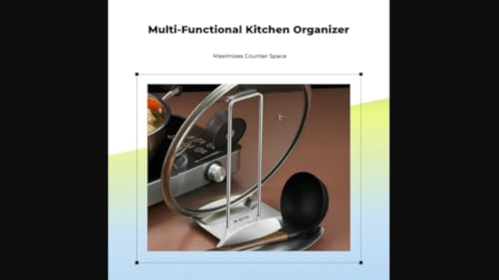 Pot Lid Organizer, 304 Stainless Steel Storage Rack