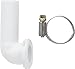 Whirlpool 208847 Siphon Elbow & Clamp, White