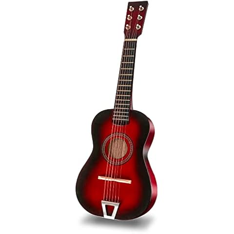 21 Inch Kids Guitar Toy for 3 4 5 Year Old Boys Girls Wooden Guitar 6 Strings Ukulele Musical Instruments Gifts for Kids Ages 3-5 (Red) Cover