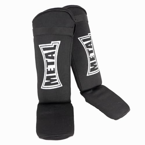 METAL BOXE Protège-Tibias/Pieds Noir M