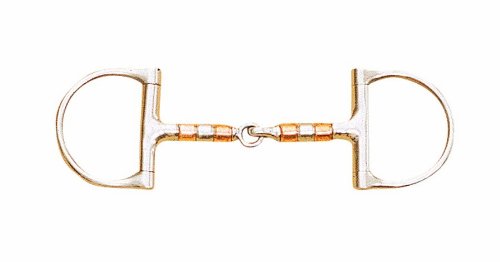 ERS Centaur Roller Mouth Dee Ring Snaffle Bit 4.75