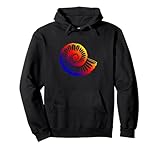 COLORIDO NAUTILUS SHELL COLOR BURST Vibrante Dinámico Sudadera con Capucha