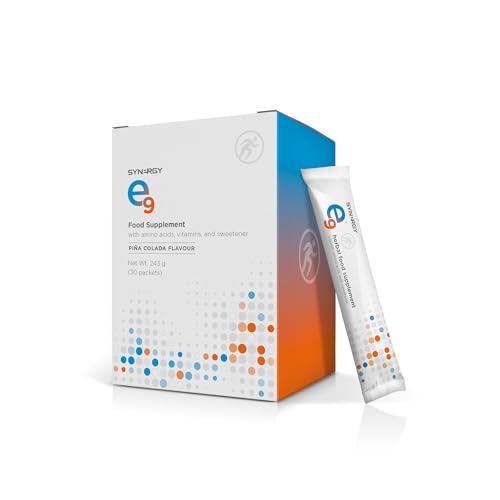 Synergy Worldwide E9 30 doses | 500mg L-Arginine Supplement with Vitamins B12, B6, and Pantothenic Acid | Low-Calorie | Supports Physical Performance and Reduces Fatigue | 243 g