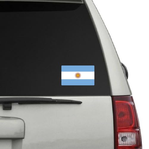Image of World Country Flag Decal Stickers - Two Pack - for Cars Windows Bumpers Laptops Tablets Tumblers Cups Walls (Argentina)