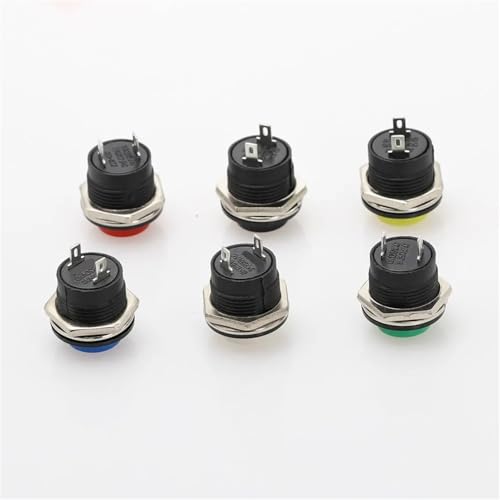 Interruptor de botón momentáneo R13-507 redondo de 16mm para paneles de control 3