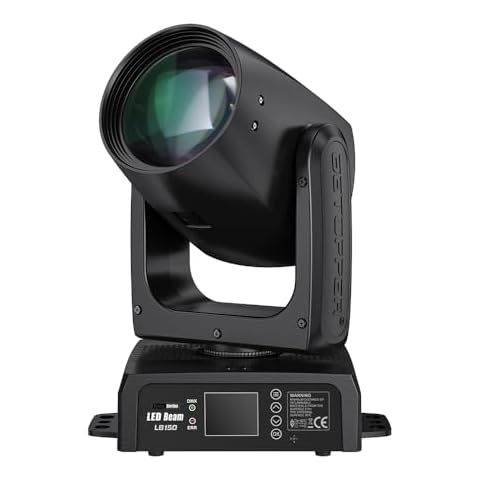 BETOPPER 150W Moving Head DJ Lights with Beam 12 GOBO 12 Colors 1 Prism Plate DMX Sound Activated Stage Light for DJ Party Bar Wedding Stage Lighting,1 Piece Cover
