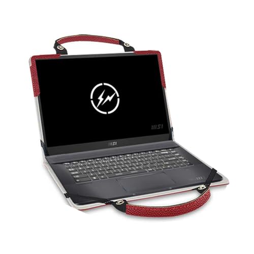 Pochette ordinateur MSI Summit E16 AI Studio rouge pour trajets et bureau