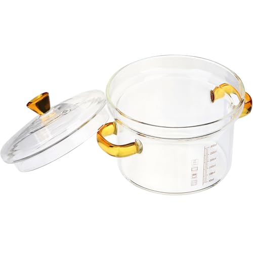 SMASOLO ガラス製蒸し器用スチームフードボウル 透明耐熱小型蒸蛋碗 蓋付き 茶わん蒸し対応 スープ容器 簡単洗浄可能 家用調理器具