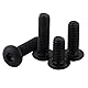 Duokon 50 Stück M3 Innensechskant Schrauben Set, Schwarze Sechskant Sockel Flachkopf Schrauben Setzen, Zylinderschrauben, 10,9 Klasse Legierungs Stahl, Volles Gewinde, Einfaches Ende (M3*10mm)