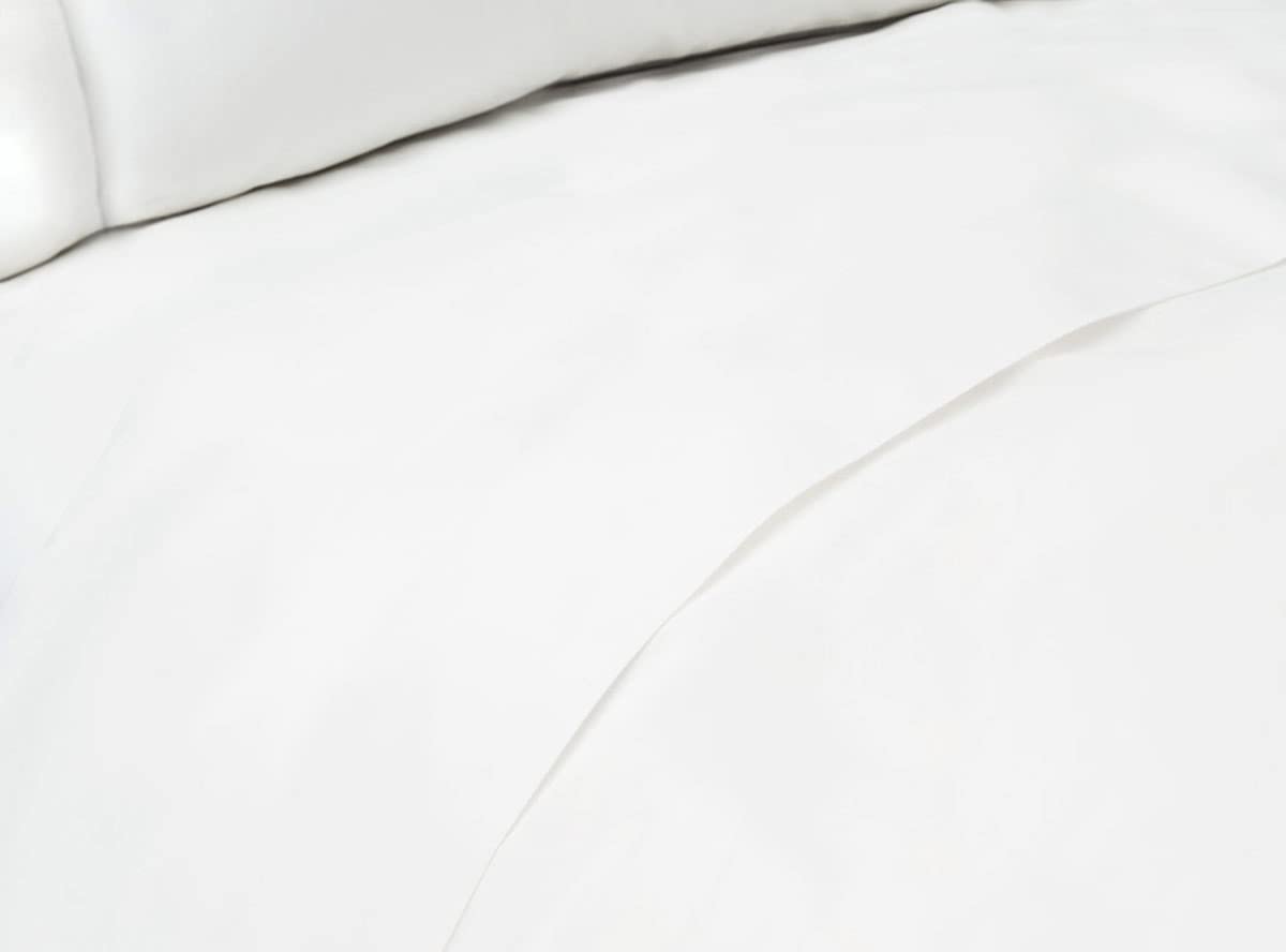 Drap Plat - 100% Satin de Coton - Blanc - 120 Fils/cm² (310x320cm)
